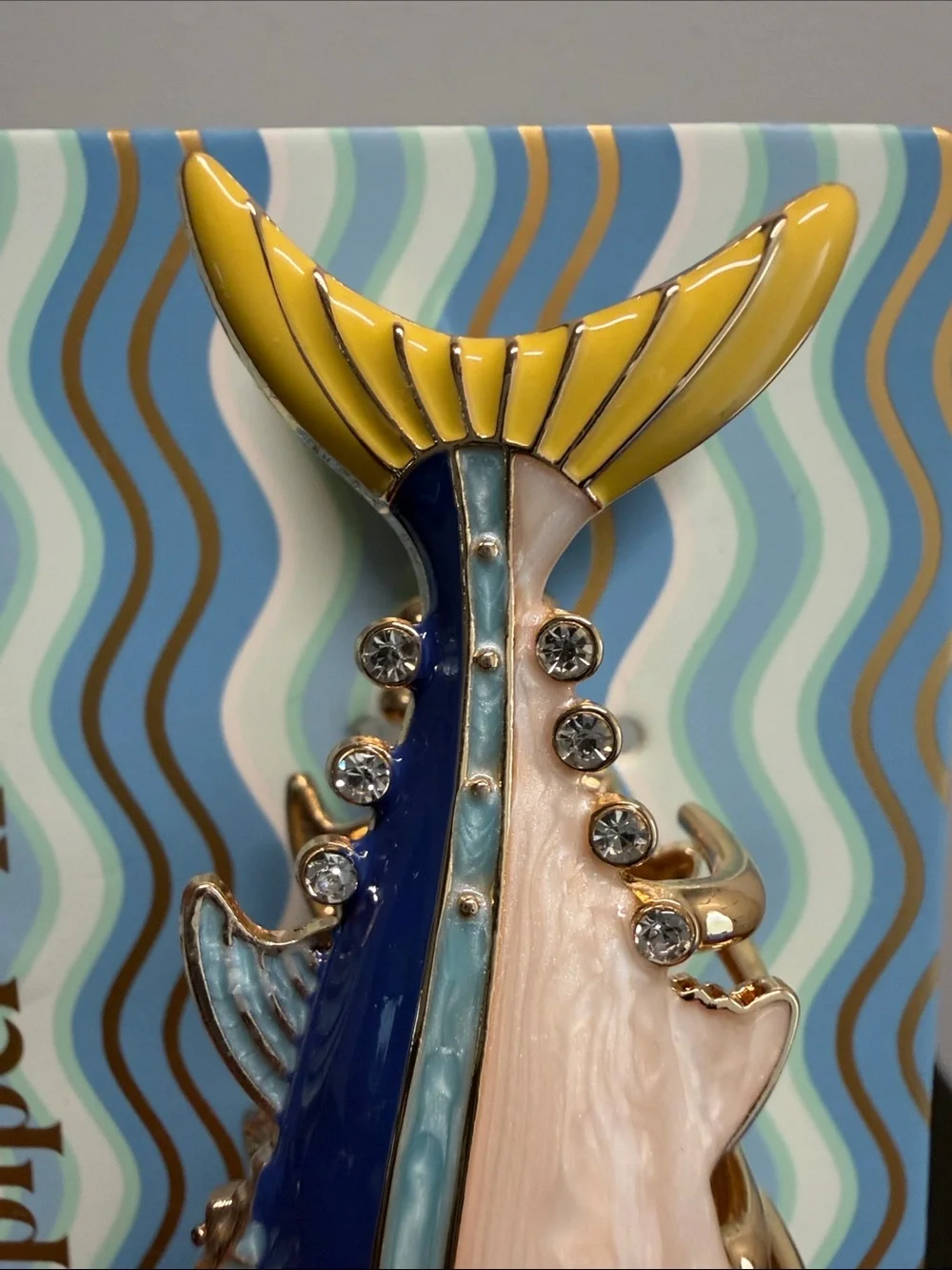 Piper K | Summer Coastal Sea Bass Trout Rhinestone Metal Hair Clip 🐟🌊